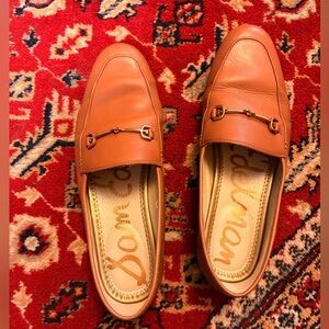 Sam Edelman Tan Loafers with Buckle Detail